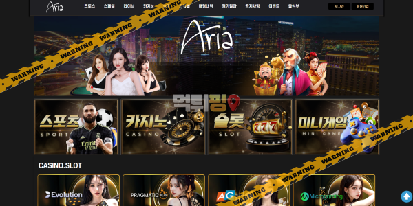 먹튀사이트 아리아 먹튀검증