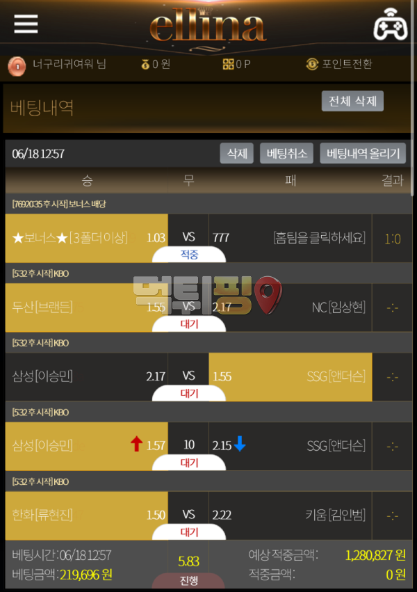 엘리나 먹튀 확정 증거자료