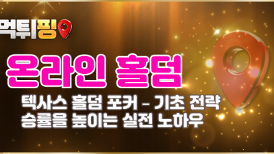텍사스 홀덤 포커 – 기초 전략부터 승률을 높이는 실전 노하우